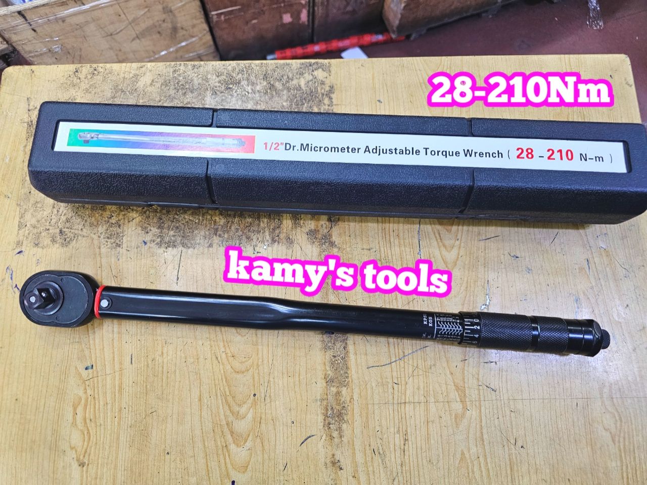 Cần siết lực chỉnh lực đen 1/2 inch 28-210Nm dài 465mm