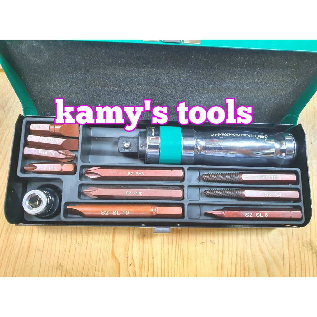 Bộ tua vít đóng tự động và lấy ốc vít gãy Santa 12ct