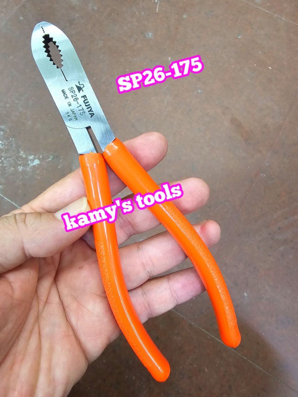 SP26-175 Kìm vặn đầu ốc vít bị hư đầu Fujiya 7 inch 175mm mở từ M2-M6