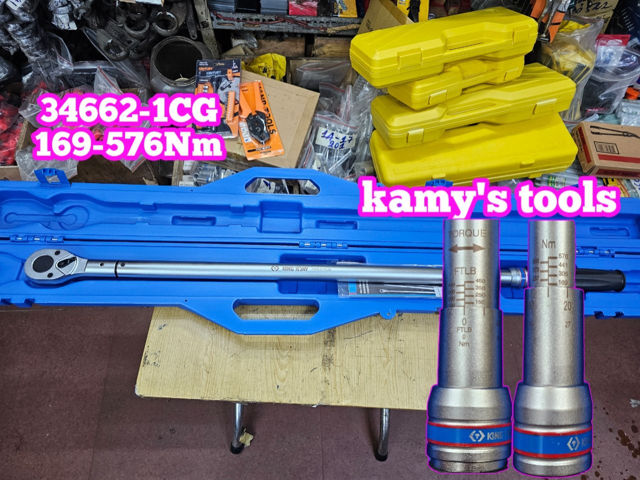 34662-1CG Cần siết lực 3/4 inch Kingtony 102-576Nm 50-450ft.lb, cờ lê lực