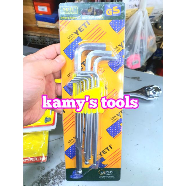 Bộ Lục Giác Bi Yeti 9 Cây 1.5-10mm