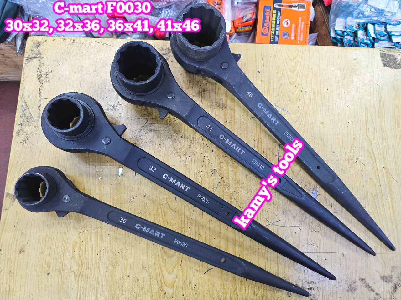 Cờ lê đuôi chuột tự động C-mart 30x32, 32x36, 36x41, 41x46, F0030-3032, F0030-3236, F0030-3641, F0030-4146