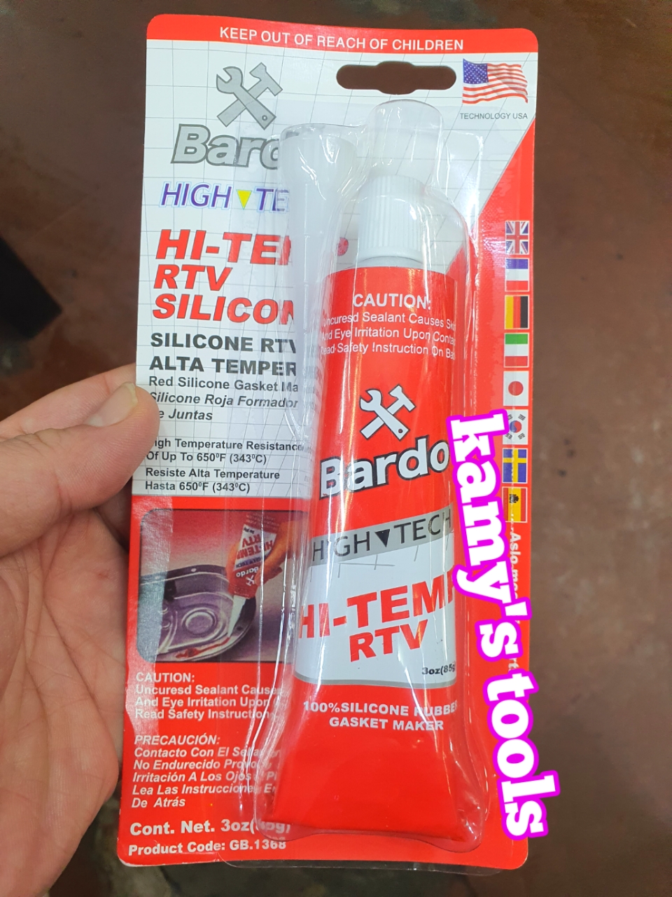 Keo dán ron chịu nhiệt độ cao đỏ Bardo 85g