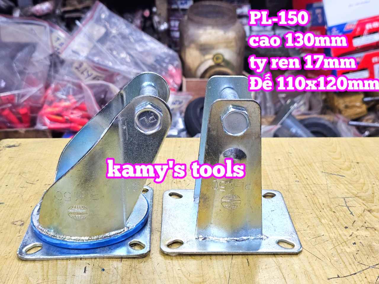 Đế càng cố định và xoay dùng cho bánh xe 150mm PL-150 Kamytools