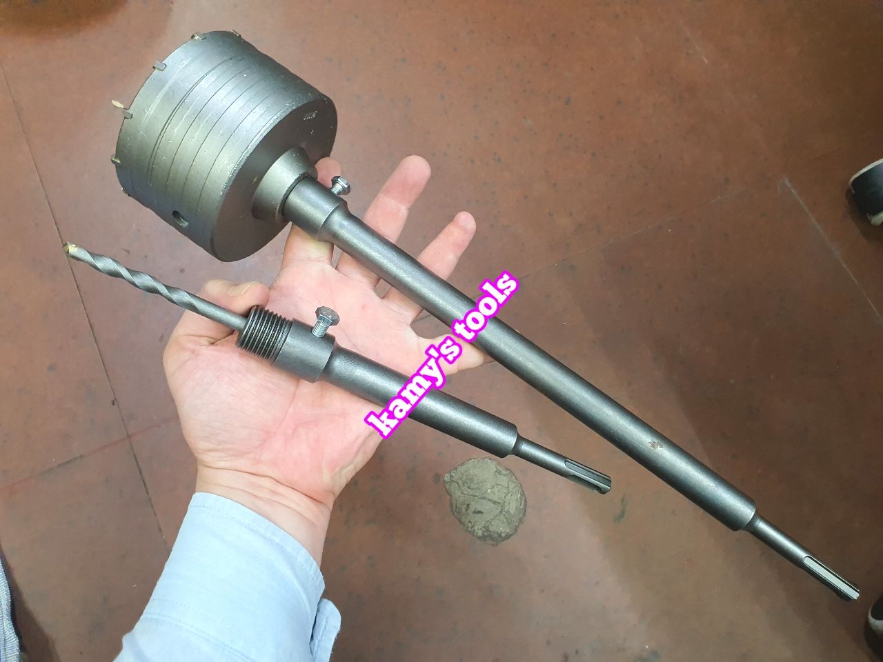 Mũi khoan khoét lỗ tường rút lõi bê tông 65mm 70mm 75mm 80mm 85mm 90mm 95mm 100mm dài 200mm 350mm (hộp đỏ)