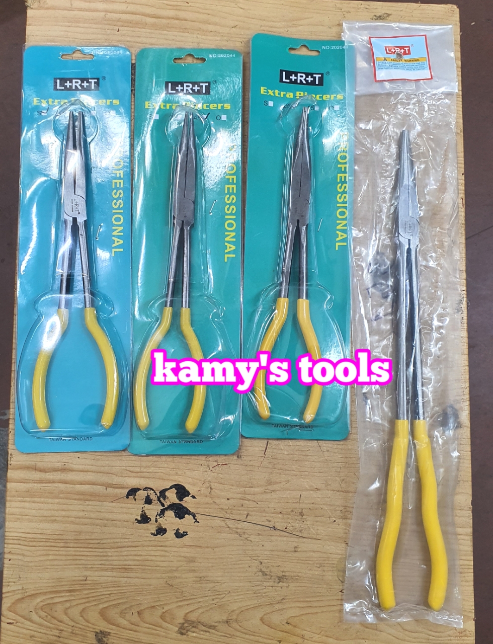 Kìm mỏ nhọn miệng thẳng cong 25 độ cong 45 độ dài 275mm 11 inch 16 inch hiệu L+R+T