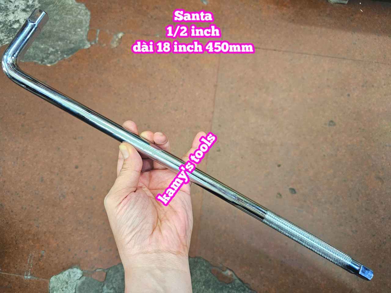 Cần tuýp siết đầu cong L 1/2 inch Santa dài 18 inch 450mm Santa, cần L 1/2 inch, cần tuýp L 1/2 inch 86-117