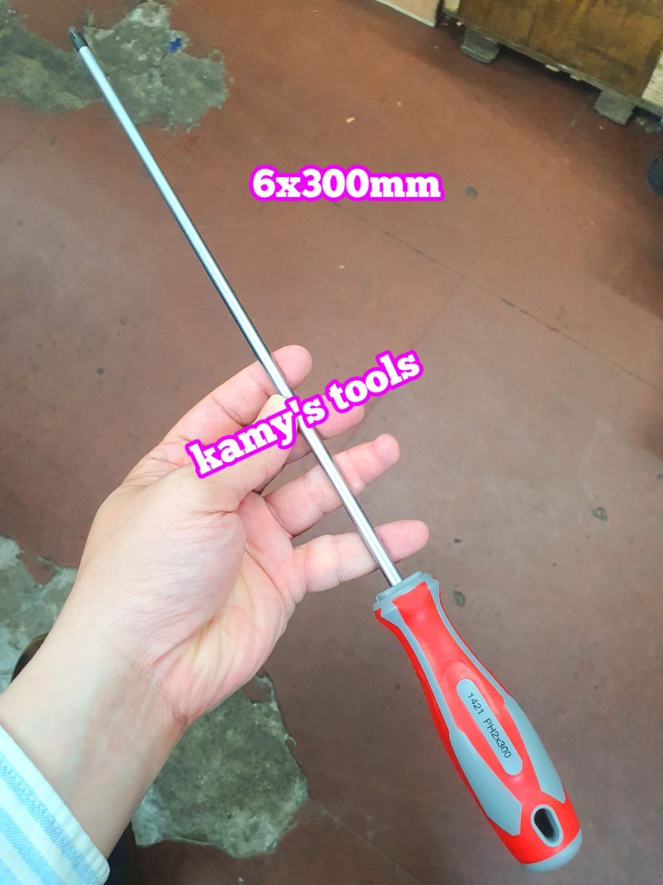 Tua vít bake dẹp kingtony ph2 6mm dài 300mm 12 inch model 14210212 14226512, tô vít