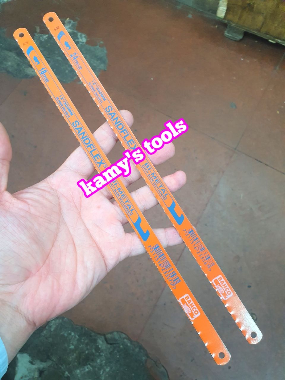 Lưỡi cưa sắt thép inox 18 răng hoặc 24 răng dài 12 inch 300mm Bahco Sandflex 3906-300-18 và 3906-300-24