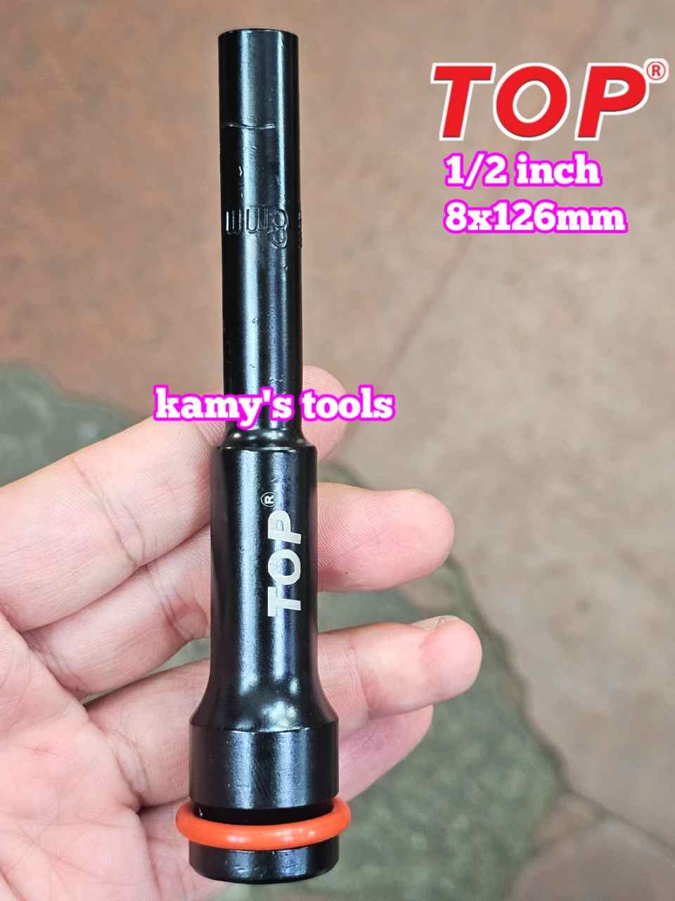 Đầu tuýp khẩu 1/2 inch dài 126mm Top 8mm 8x126mm LU-DT126-08