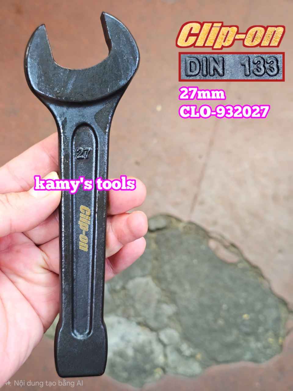 Cờ lê miệng đóng 27mm DIN133 Clip-On CLO-932027