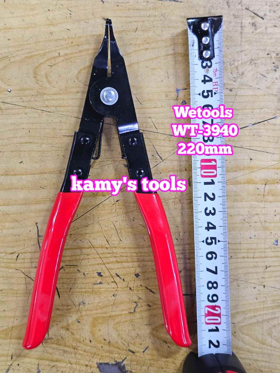 Kìm mở phe miệng dẹp xe hơi ô tô 9 inch 220mm Wetools WT-3940