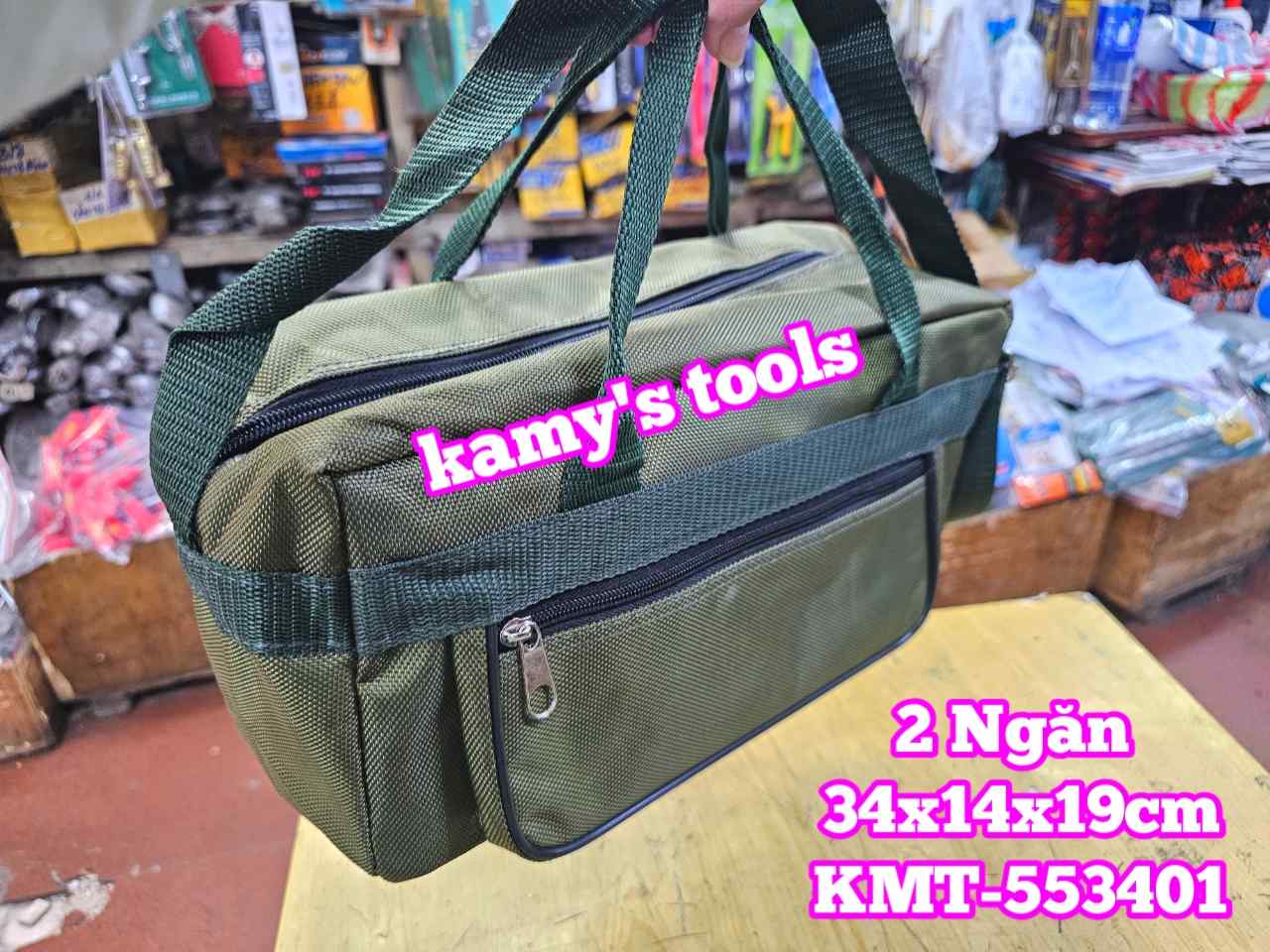 Túi đựng đồ nghề nhỏ 2 ngăn 34x14x19cm Kamytools KMT-553401