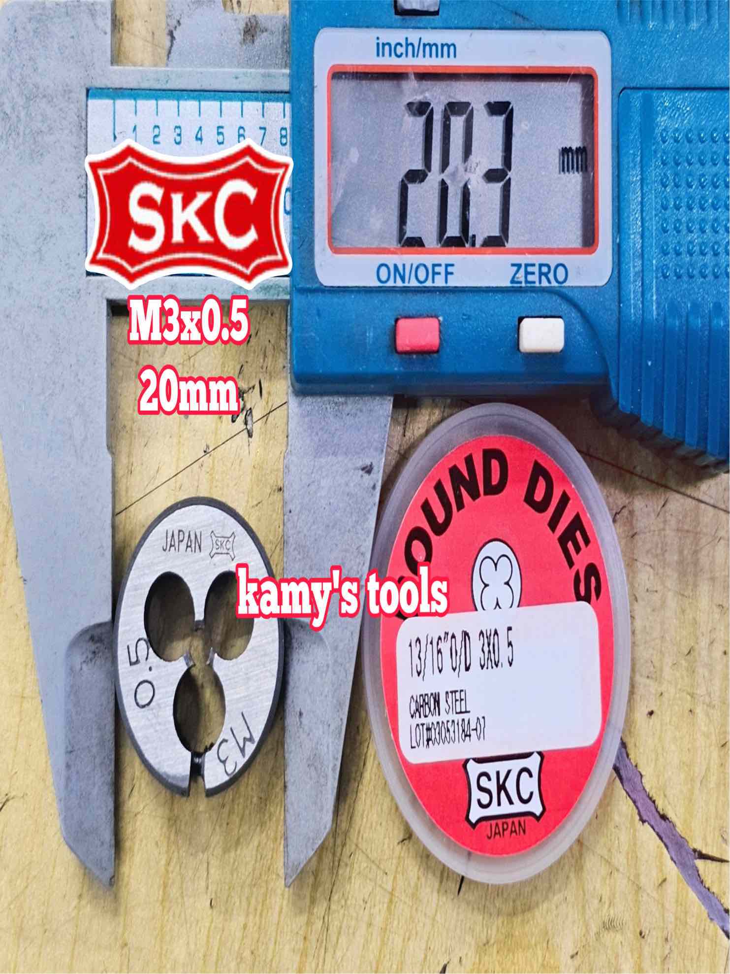 Bàn ren SKC M3x0.5 (3x0.5) đường kính 13/16 inch 20mm SKC-432003A