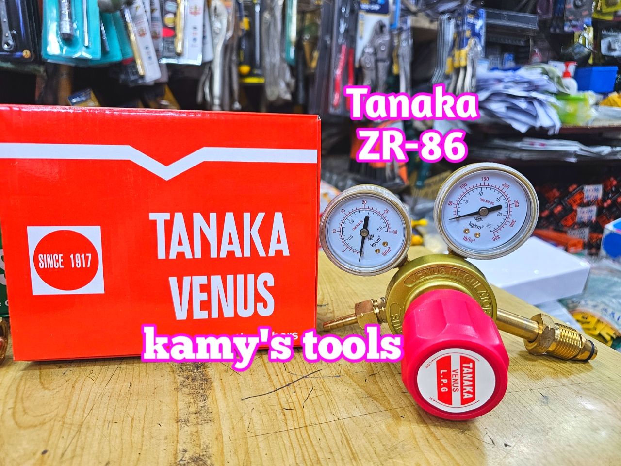 Đồng hồ gas đồng hồ gió đá thân thau Tanaka ZR-86 dùng cho cắt kim loại