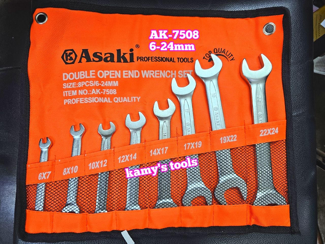 Bộ cờ lê 2 đầu miệng 6mm-24mm Asaki AK-7508