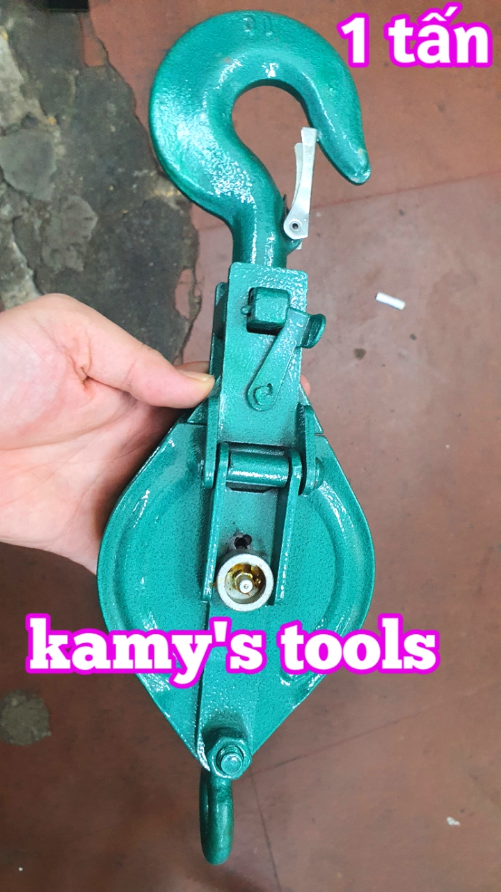 Ròng rọc đơn 1 tấn, puly sắt đơn 4 inch 100mm, puly 1 rãnh