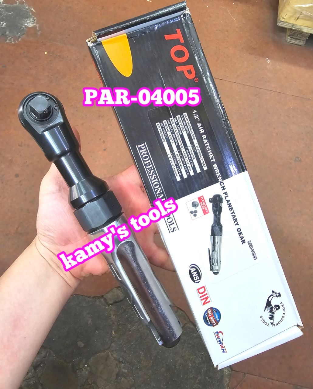 PAR-04005 Máy bắn xiết ốc tháo mở bulong dạng ngang 1/2 inch bằng hơi khí nén TOP