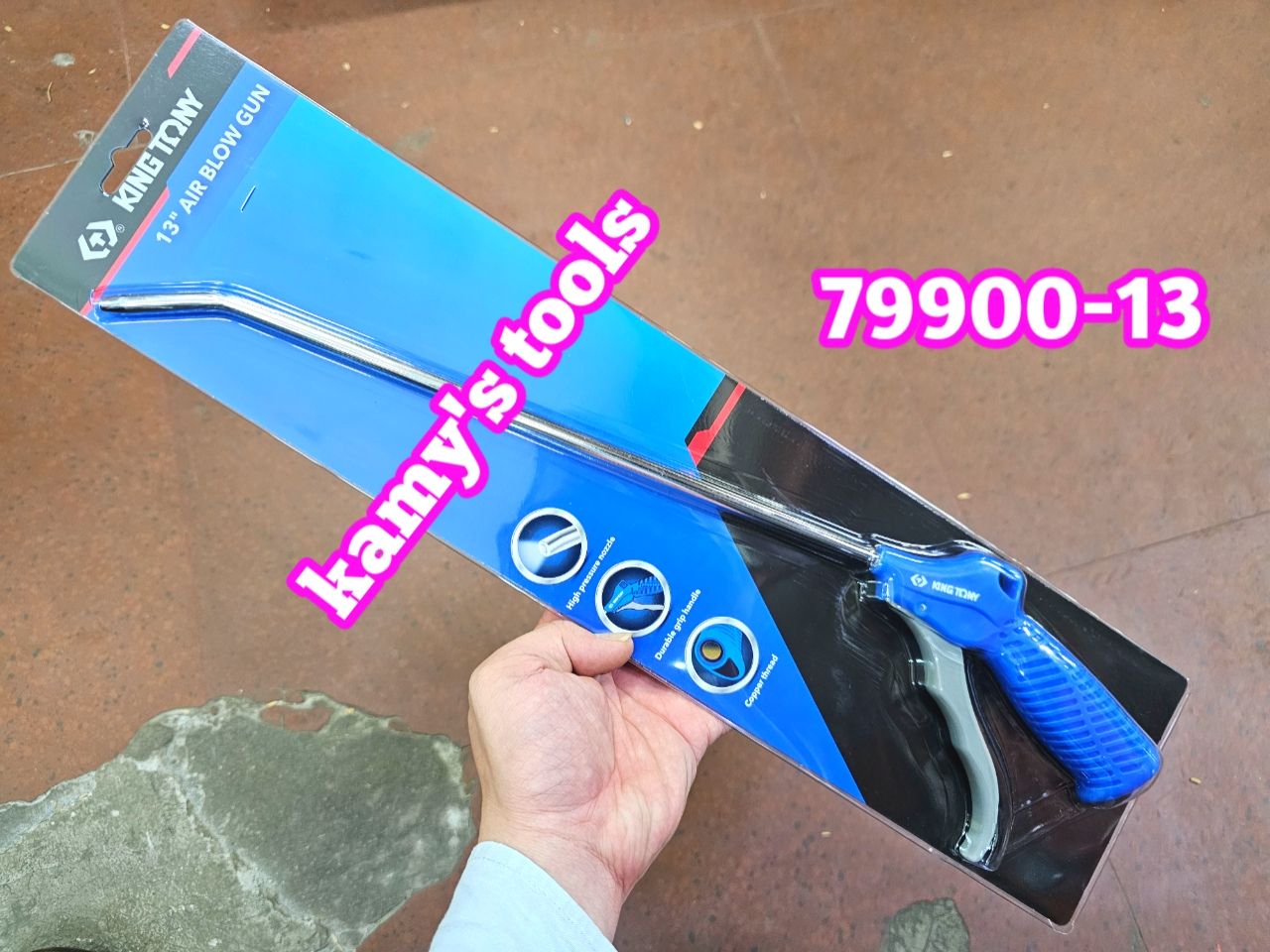 79900-13 Súng xịt hơi xịt bụi Kingtony vòi dài 330mm toàn thân dài 475mm