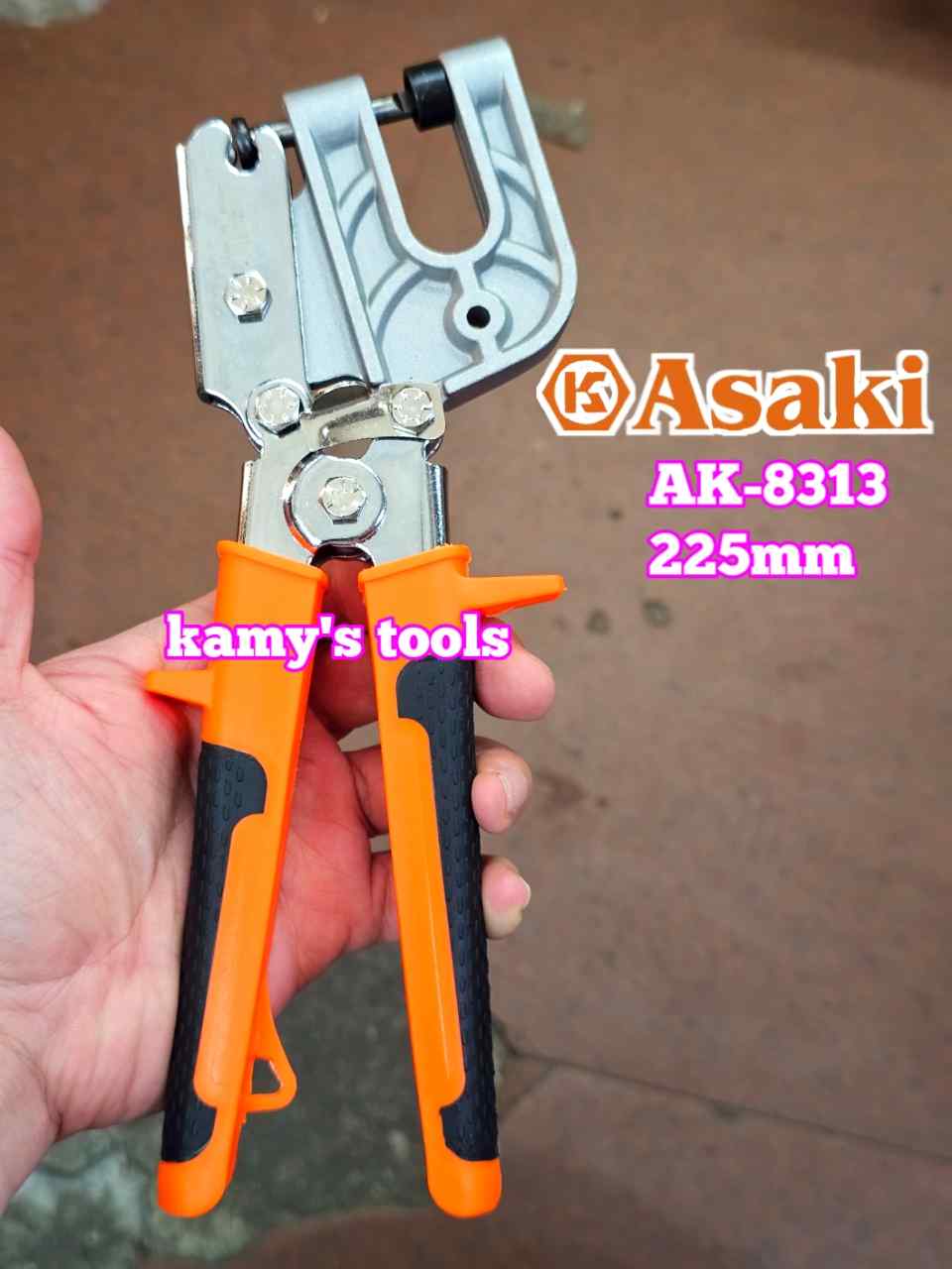 Kìm bấm đột lỗ cố định nối khung xương thạch cao Asaki 10 inch AK-8313