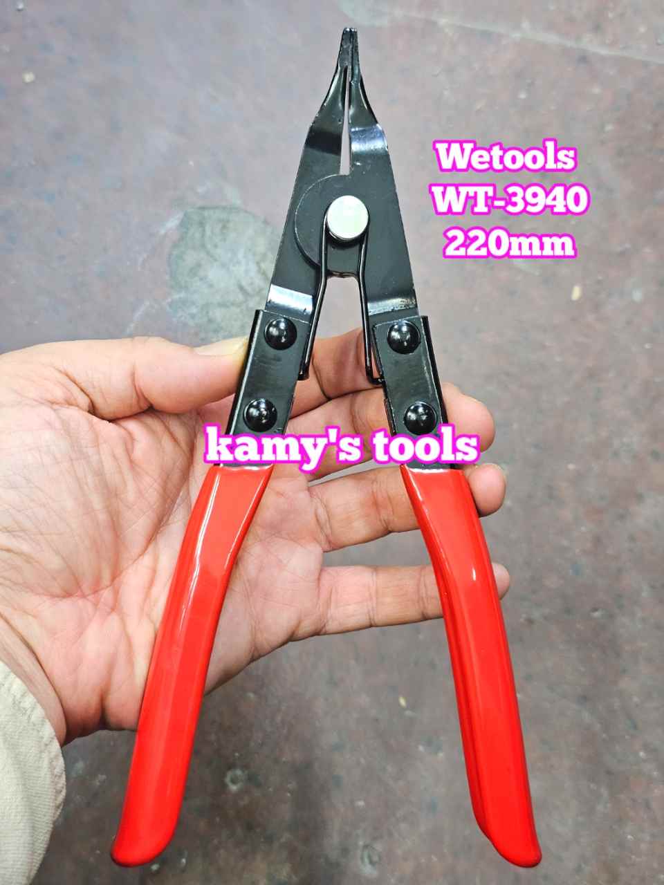 Kìm mở phe miệng dẹp xe hơi ô tô 9 inch 220mm Wetools WT-3940