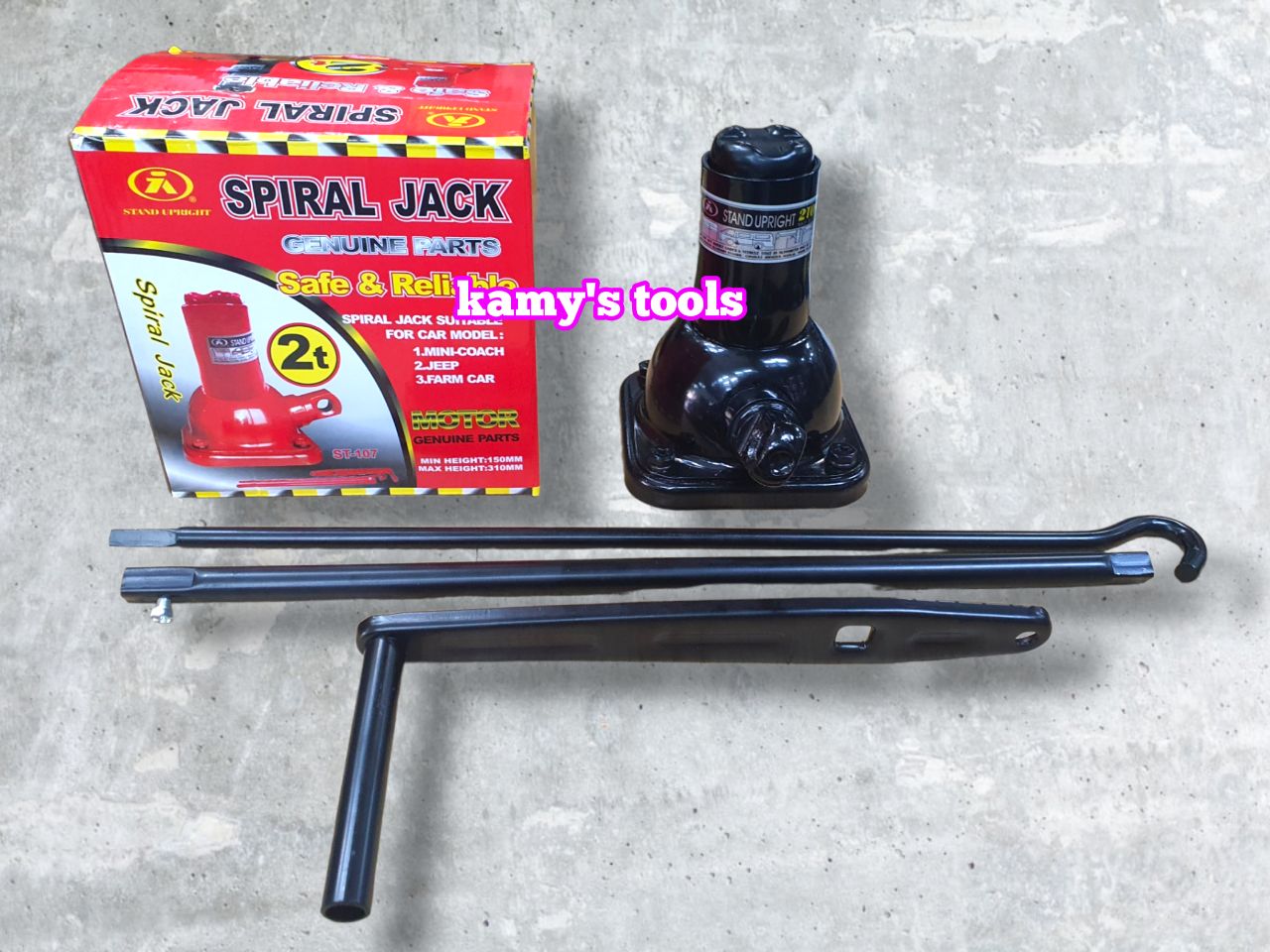 Bộ kích quay tay 3 khúc con đội nâng gầm xe ô tô Toyota Innova, Fortuner, SUV, bán tải ST-107 ST-107B ST-107H Stand Upright