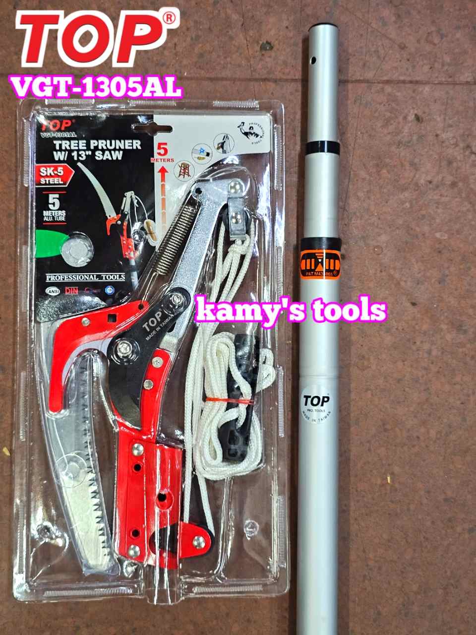 Kéo cắt cành giật dây Top 5 mét 5m VGT-1305AL tích hợp lưỡi cưa