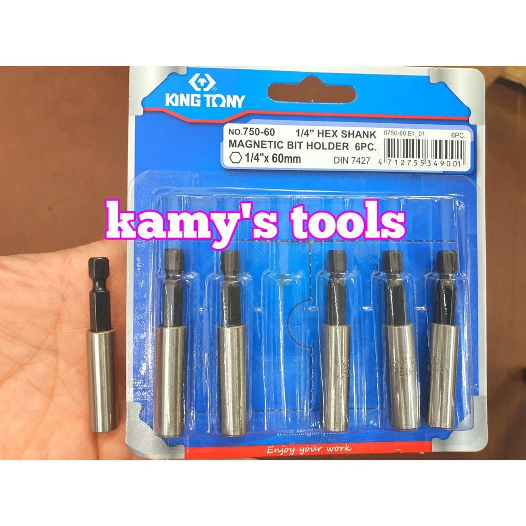 Đầu nối lục giác sang bắn vít 1/4 kingtony model 750-60
