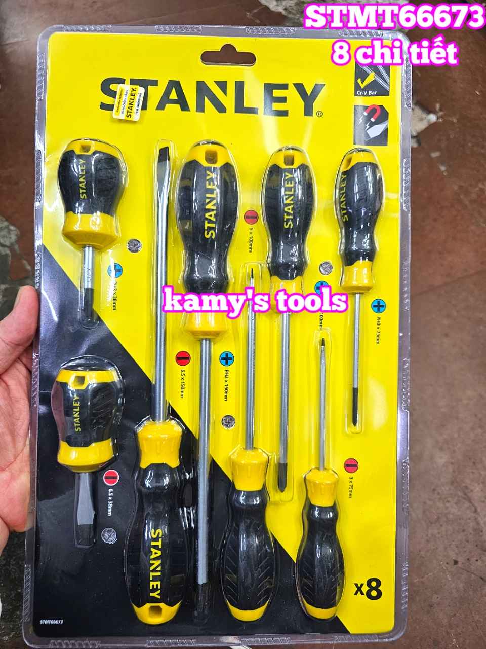 Bộ tua vít 8 chi tiết Stanley STMT66673