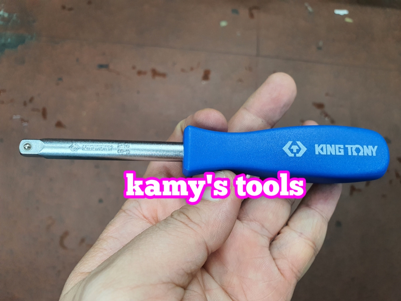 Cán vặn đầu tuýp 1/4 Kingtony model 2179DF dài 150mm cán nhựa xanh, cán vít