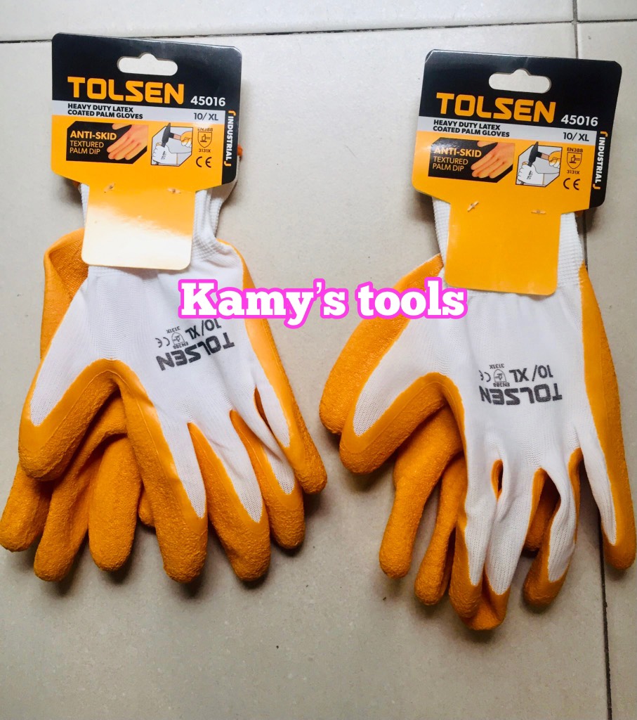 Găng tay cao su công nghiệp Tolsen 45016( găng tay bảo hộ, găng tay chống trượt)