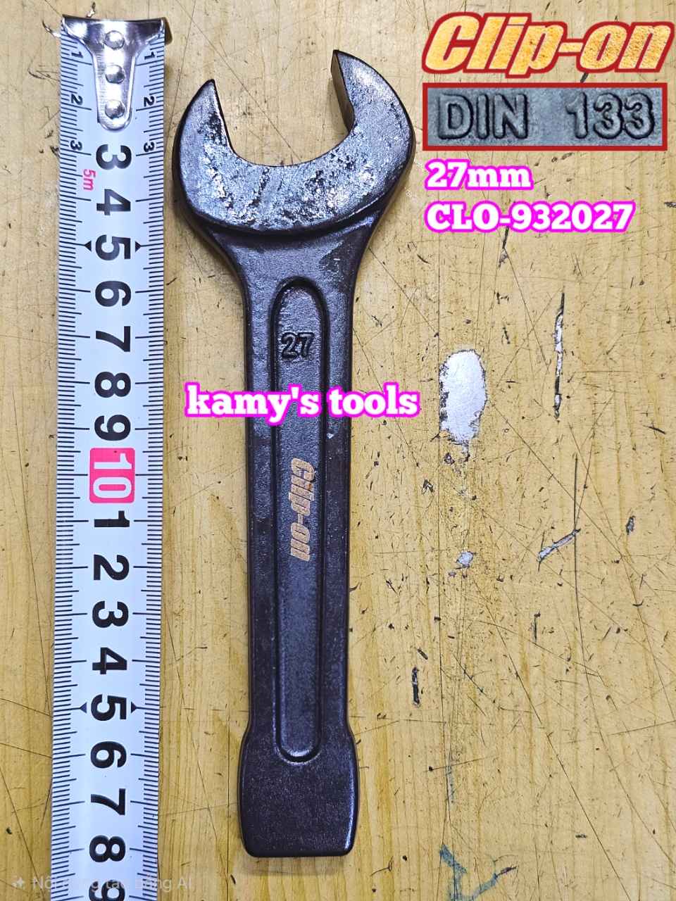 Cờ lê miệng đóng 27mm DIN133 Clip-On CLO-932027