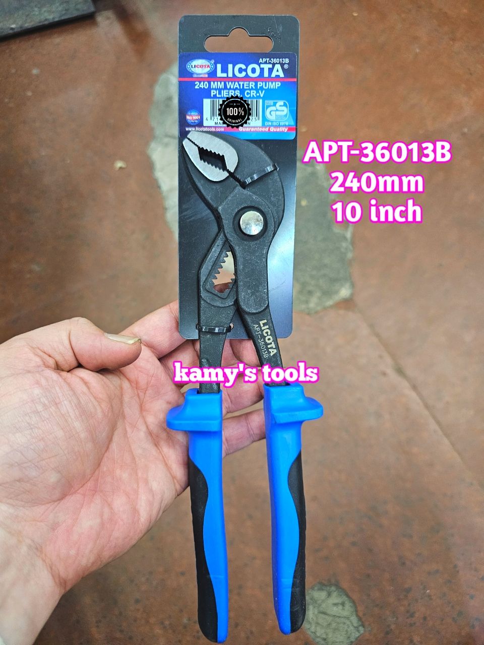 Kìm mỏ quạ 10 inch 240mm Licota APT-36013B miệng mở 0-36mm và 12 inch 300mm Licota APT-36013C mở miệng 0-46mm