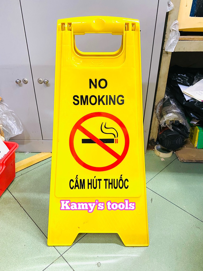 Biển cảnh báo chữ A cấm hút thuốc No Smoking