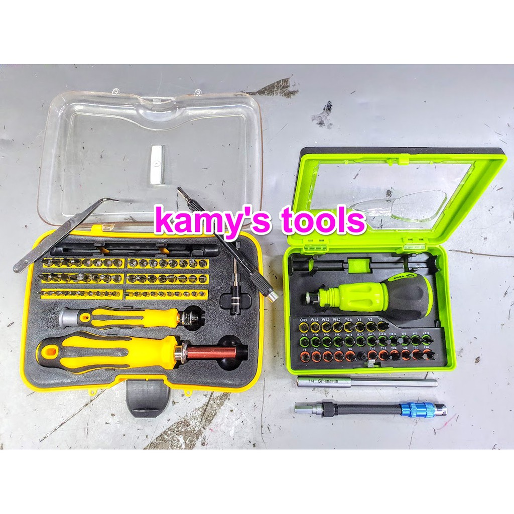 Bộ Tua Vít Sửa Đồng Hồ Điện Thoại Laptop No.8924 Huijiaqi 34 Chi Tiết Và Iron Spider No.6092 58 Chi Tiết (tu vít, tô vít