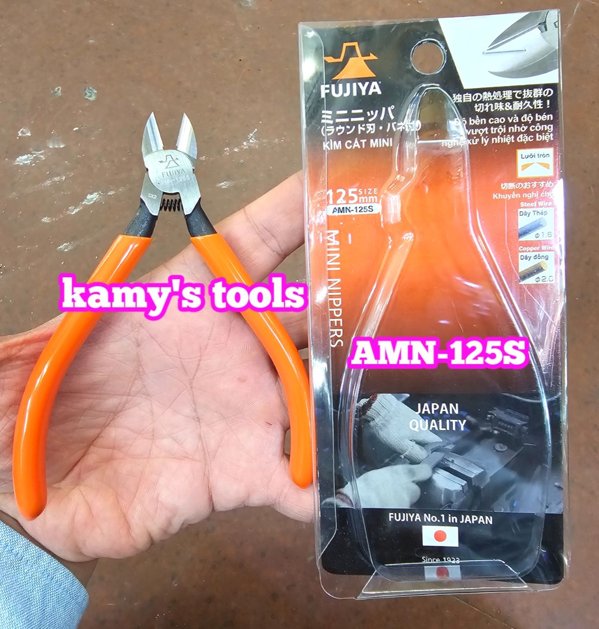 AMN-125S Kìm cắt mini Fujiya 5 inch 125mm cao cấp chính hãng