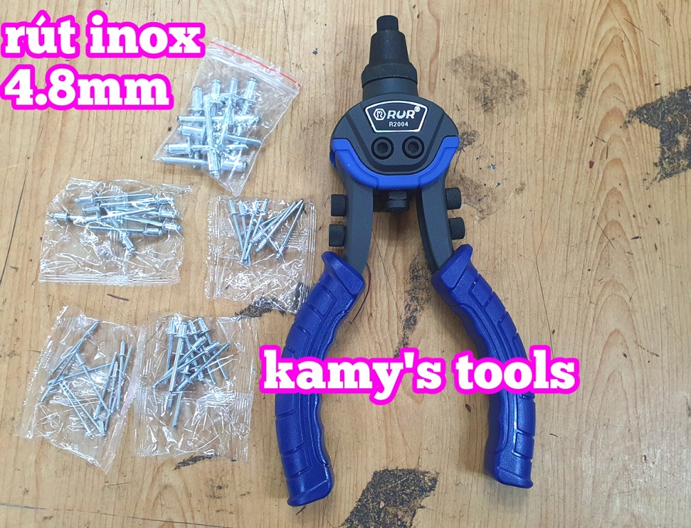 Kìm rút đinh tán rút rive nhôm inox cộng trợ lực Rur R2004