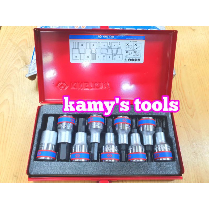 Bộ Đầu Tuýp Lục Giác 9 Chi Tiết Kingtony 4110pr