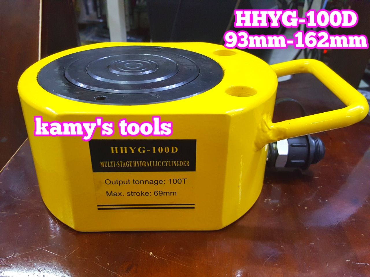 Kích thủy lực lùn 100 tấn HHYG-100D TLP hành trình 69mm chiều cao 93mm-162mm