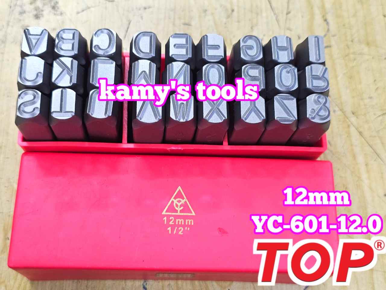 Bộ đóng chữ xuôi 12mm TOP YC-601-12.0