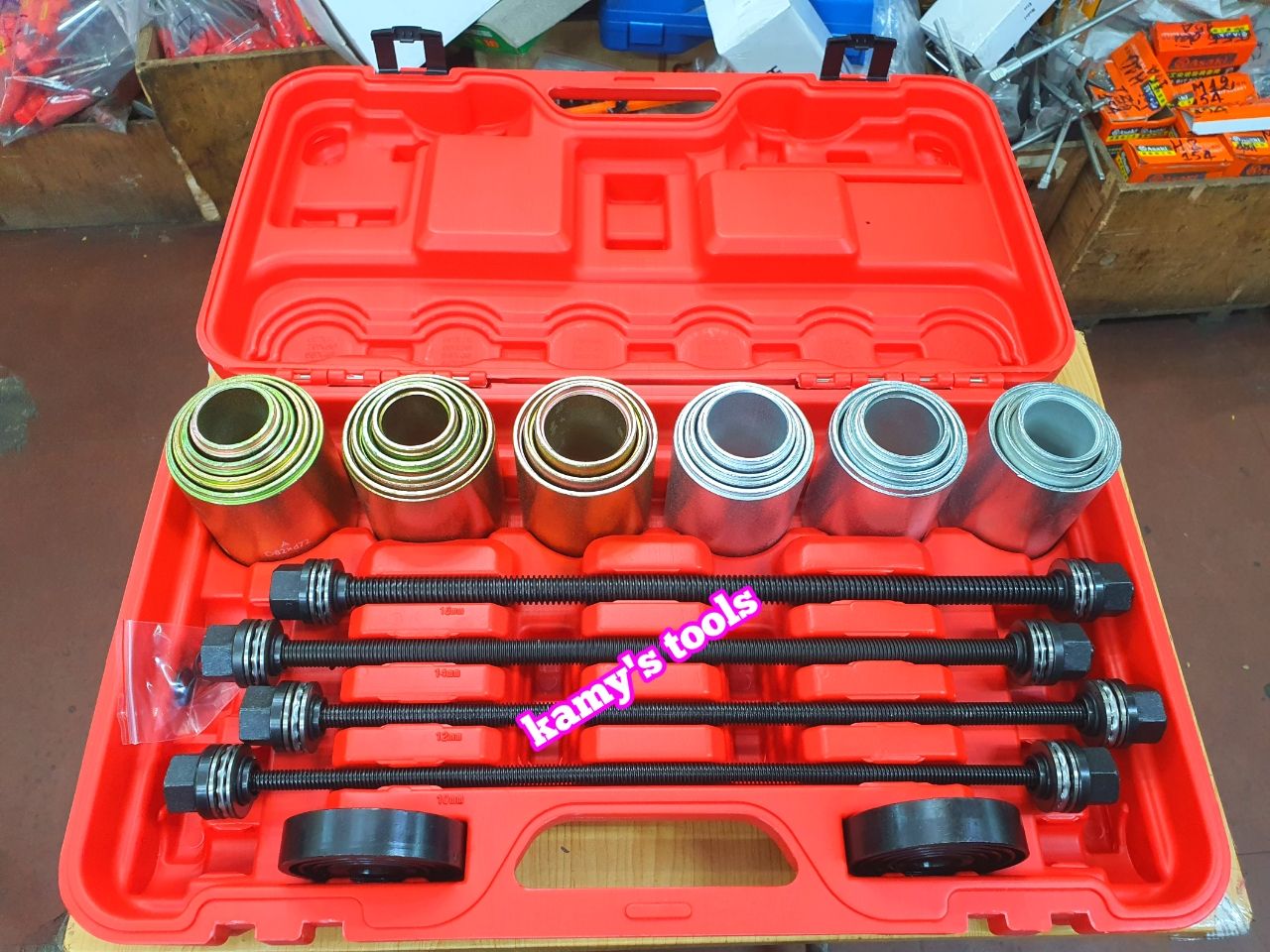 Bộ cảo vam ép cao su càng A cao su chân máy 26 chi tiết, dụng cụ cảo bạc đạn vòng bi kamytools