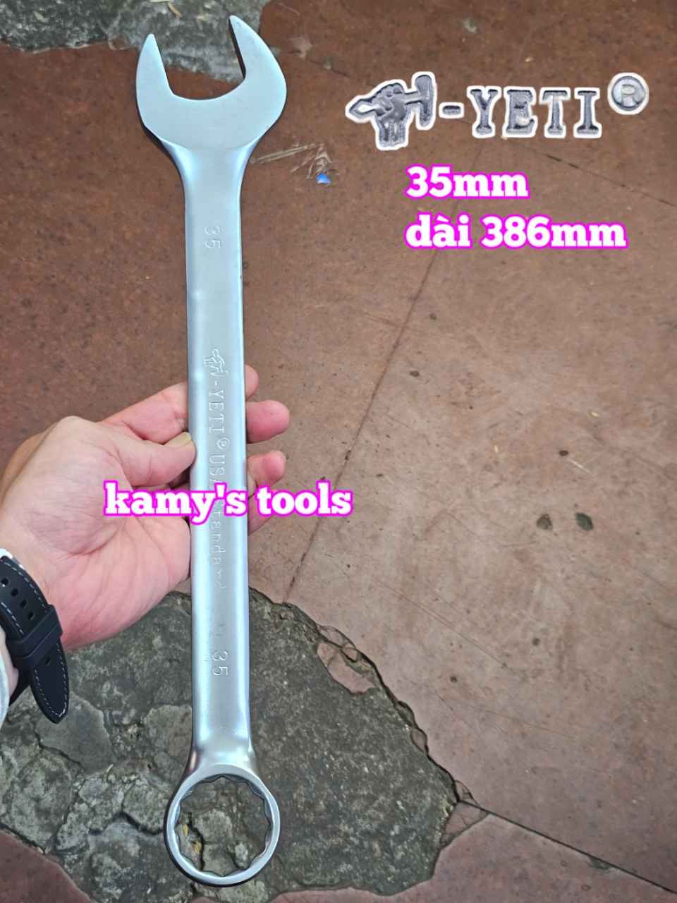 Cờ lê vòng miệng YETI Đầu Búa 35mm dài 386mm YETI-32035H
