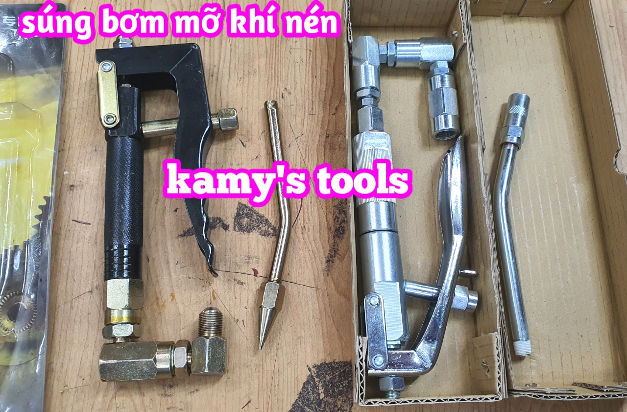 Tay bơm mỡ, dụng cụ bơm mỡ bò bằng khí nén