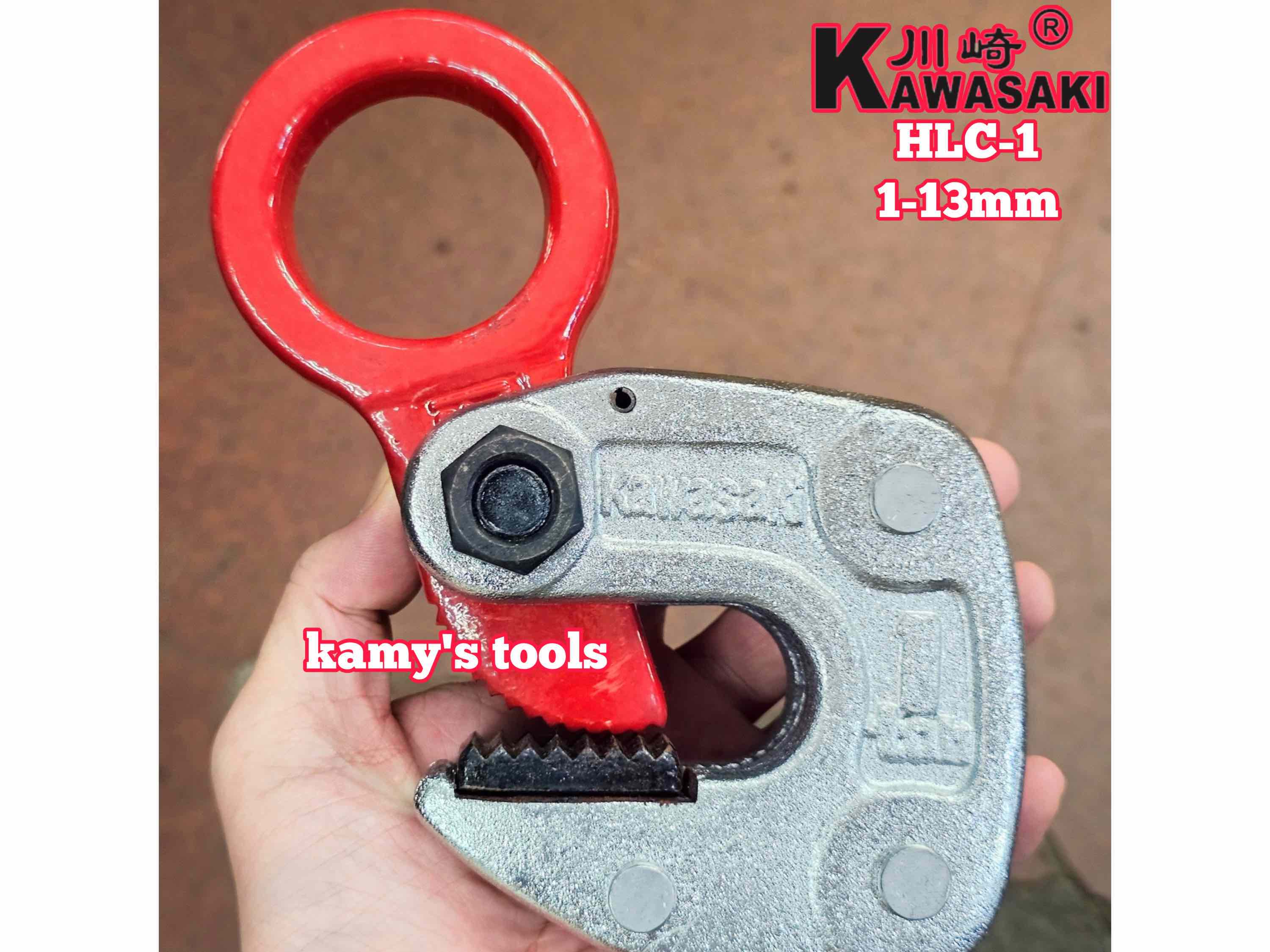 Kẹp tôn ngang 1 tấn Kawasaki HLC-1 kẹp 1-13mm