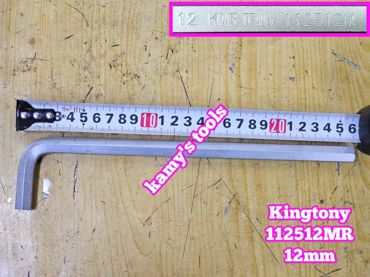 Lục giác đầu bằng 12mm Kingtony 112512MR dài 262mm