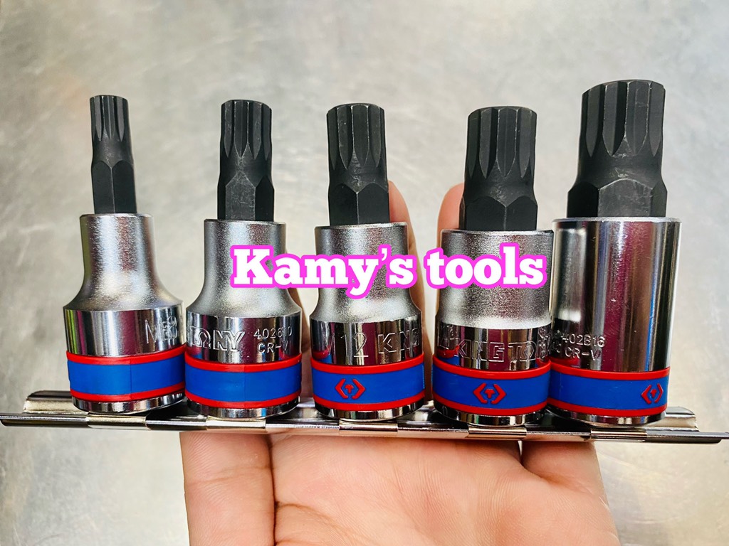 Bộ tuýp lục giác sao 5 món 1/2” Kingtony 4105PR M8-M16