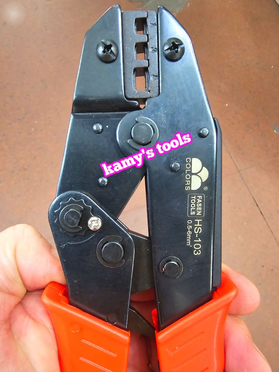 Kìm bấm cos đầu nón mũ chụp phủ nhựa Fasen HS-103 0.5-6mm2 dài 225mm