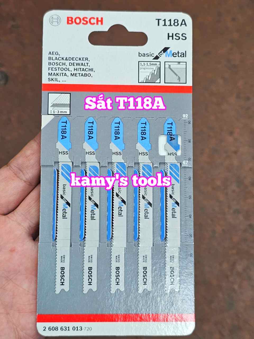 Bộ 5 lưỡi cưa lọng sắt kim loại T118A 2608631013 và gỗ T111C 2608630033 Bosch