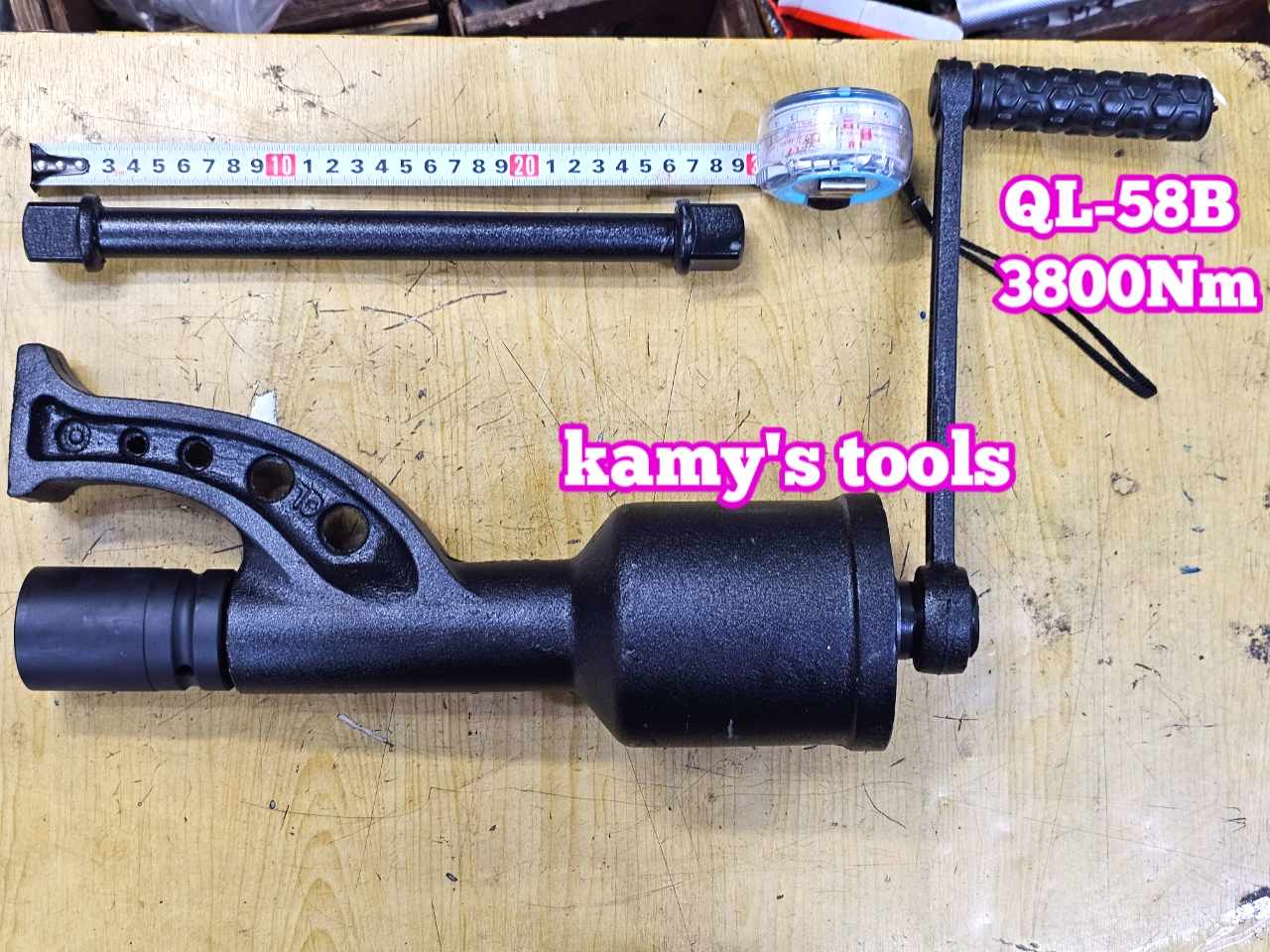 Dụng cụ bộ tay quay cộng lực tăng lực tháo mở tắc kê ốc bánh xe tải QL-58B 3800Nm Wetools