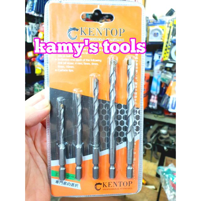 Bộ Mũi Khoan Bê Tông Đuôi Lục Giác 5 Cây